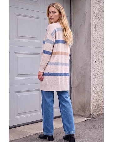 Roman Soft Knit Stripe Cardigan
