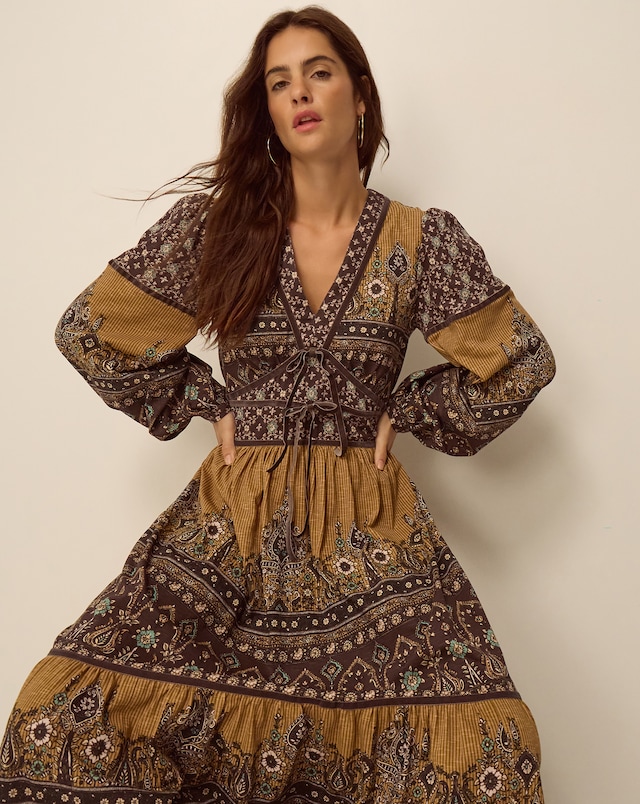 Monsoon Branwen Floral Print Midi Dress