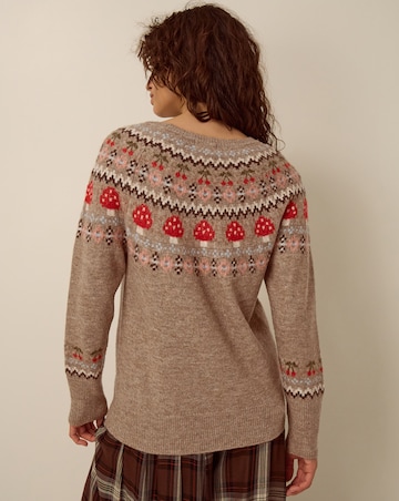 Monsoon Mia Mushroom Fair Isle Jumper