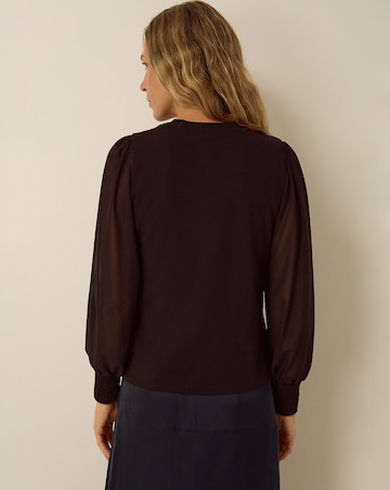Monsoon Mayci Mix Fabric Top
