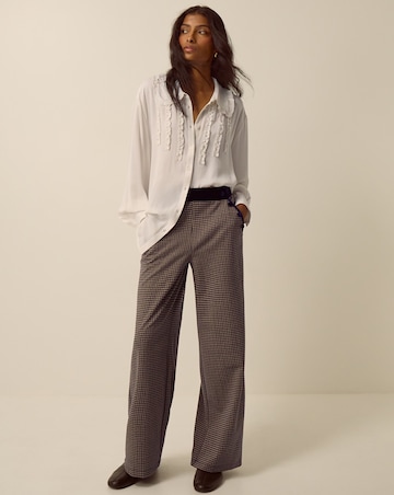 Monsoon Jan Check Print Jersey Trousers