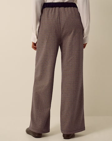 Monsoon Jan Check Print Jersey Trousers