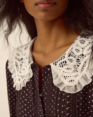 Monsoon Shae Lace Polka Dot Midi Dress