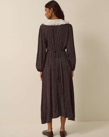 Monsoon Shae Lace Polka Dot Midi Dress