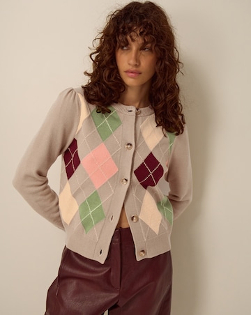 Monsoon Alba Argyle Cardigan