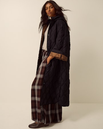 Monsoon Andi Quilted Longline Coat