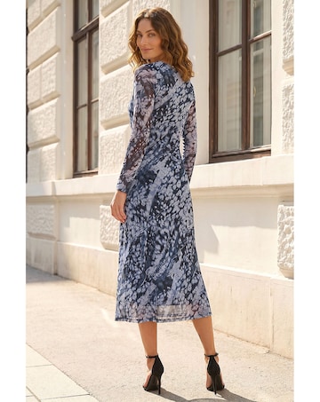 Roman Petite Abstract Mesh Dress