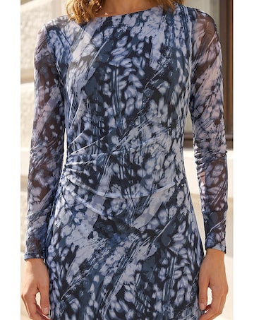Roman Petite Abstract Mesh Dress