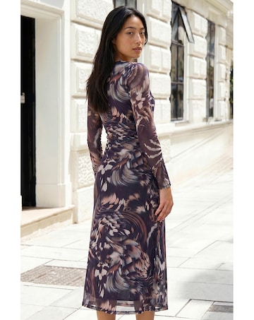 Roman Petite Abstract Mesh Dress