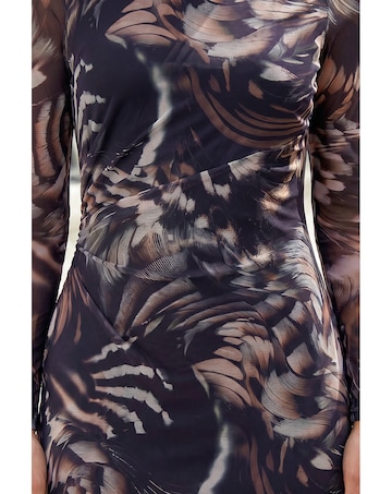 Roman Petite Abstract Mesh Dress
