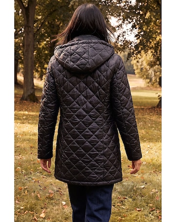 Roman Two Tone Diamond Quilted Coat