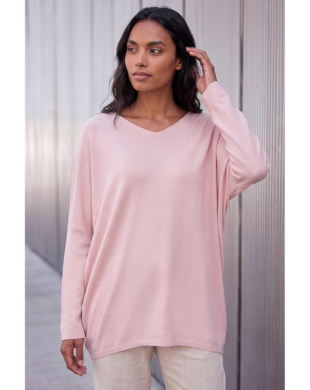 Roman Lace Back V-Neck Poncho