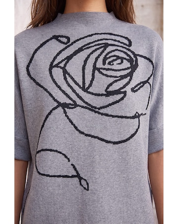 Roman Rose High Neck Knit Jumper