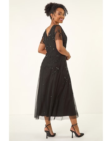 Roman Petite Embroidered Layered Dress