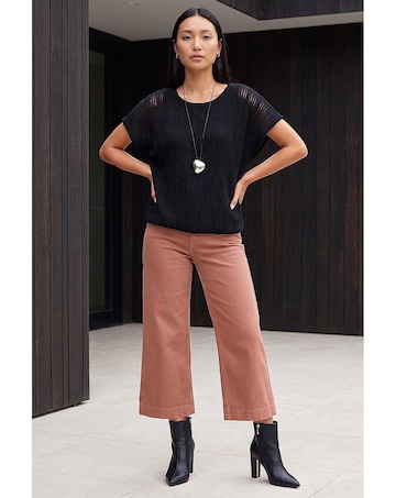 Roman Textured Overlay Top