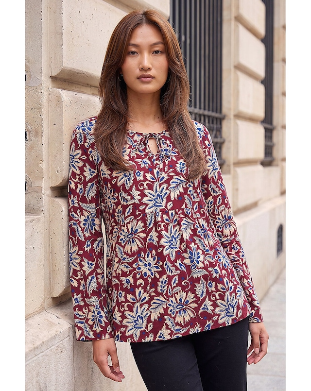 Roman Floral Soft Touch Top
