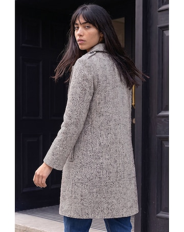 Roman Petite Collar Double Breasted Coat