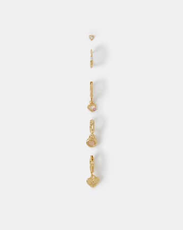 Accessorize 5pk Gold Stud/Hoop Earrings