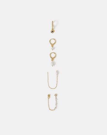 Accessorize 5pk Gold MOP Earrings