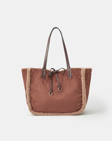Accessorize Faux Shearling Shoulder Bag