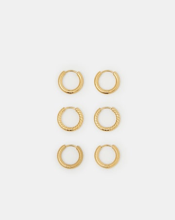 Accessorize 3pk Steel Hoop Earrings