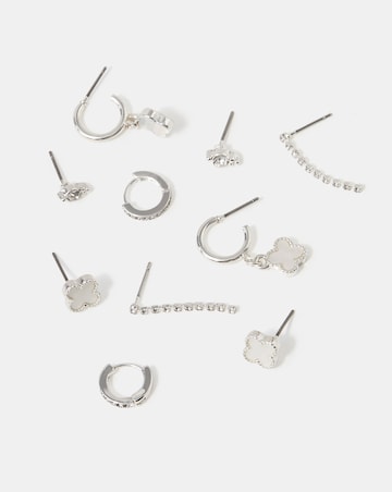 Accessorize 5pk Pearl Clover Earrings
