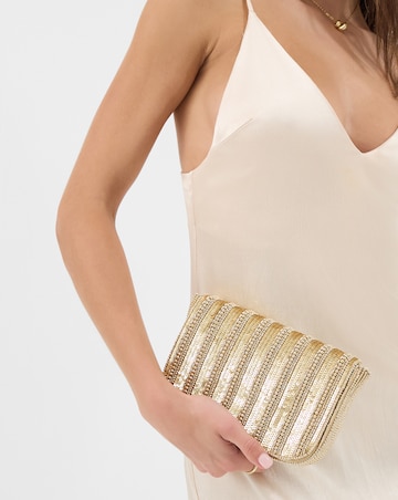 Accessorize Beaded Fold-Over Clutch Bag