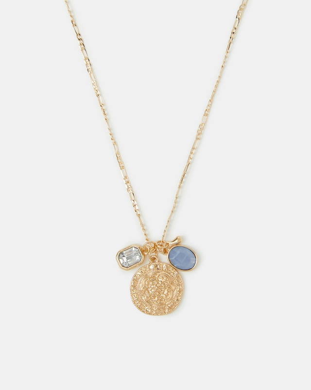 Accessorize Charm Coin Pendant Necklace
