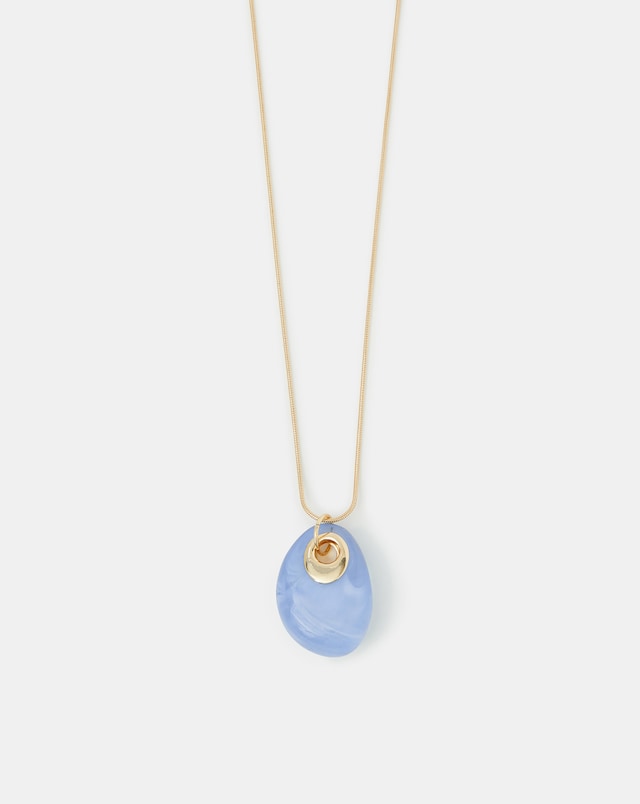 Accessorize Long Resin Pendant Necklace
