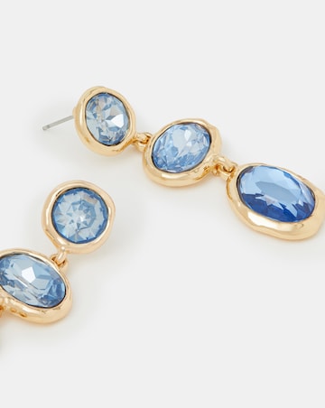 Accessorize Triple Gem Drop Earrings