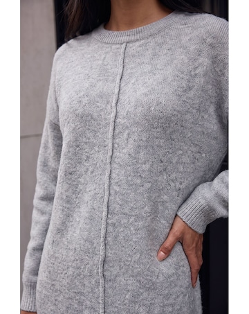 Roman Petite Knitted Pintuck Shift Dress