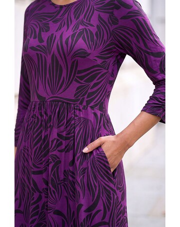 Roman Petite Swirl Stretch Midi Dress