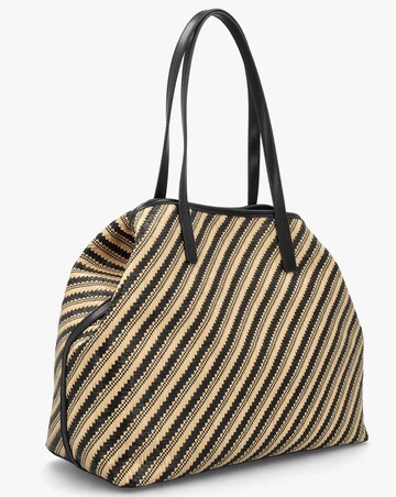 Guess Vikky II Natural Black Beachy Tote Bag