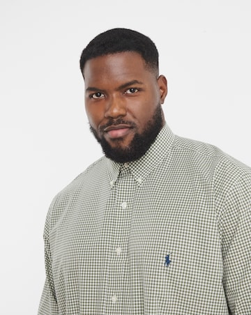 Polo Ralph Lauren Long Sleeve Gingham Stretch Poplin Shirt - Green Multi