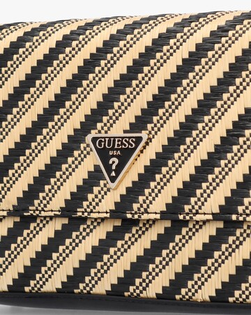 Guess Simona Woven Black Shoulder Bag