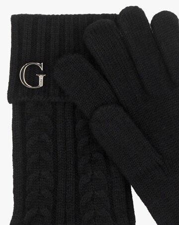 Guess Black Knitted G Logo Gloves