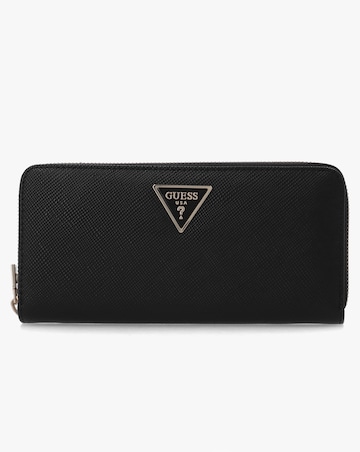 Guess Laurel II Large Black Zip Around Wallet