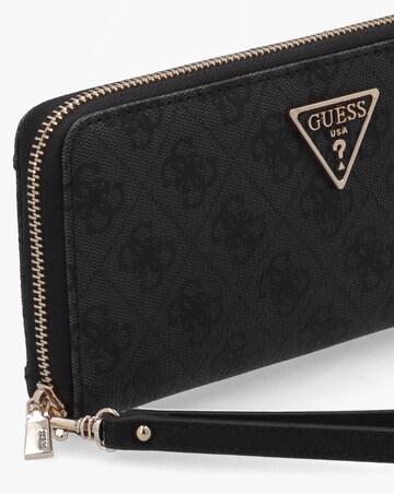 Guess Laurel II Large Coal Logo Zip Around Wallet
