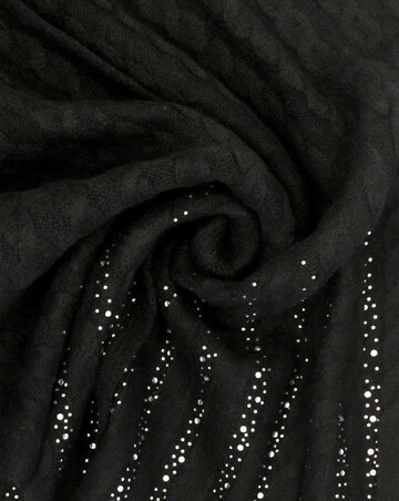 Guess Black Knitted G Logo Diamante Scarf