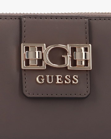 Guess Jane Medium Dark Taupe Zip Around Wallet