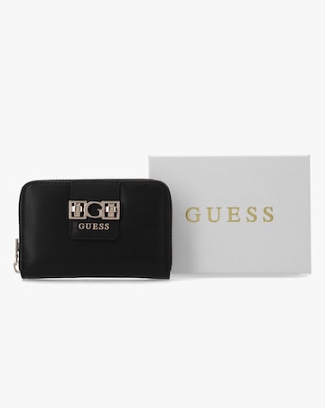 Guess Jane Medium Black Zip Around Wallet