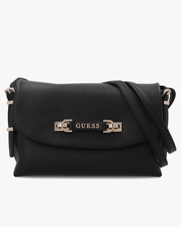 Guess Lefia Large Flap Black Shoulder Bag