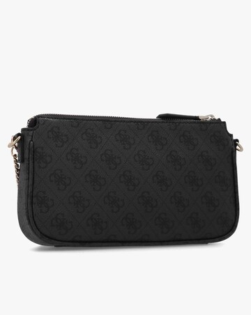 Guess Noelle Double Pouch Coal Logo Cross-Body Bag