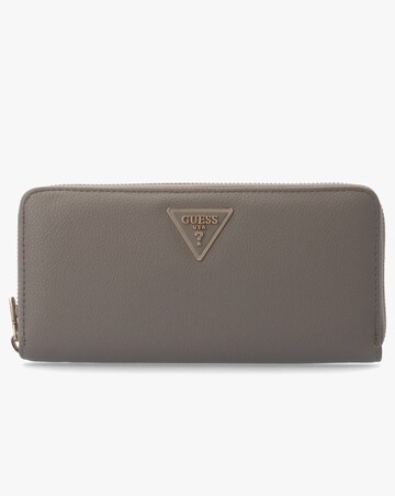 Guess Laurel II Large Dark Taupe Zip Around Wallet
