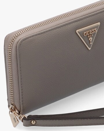 Guess Laurel II Large Dark Taupe Zip Around Wallet
