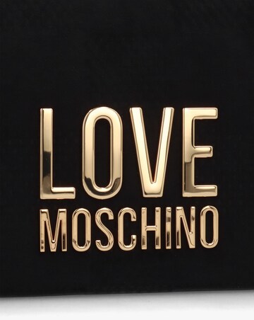 Love Moschino Checkerboard Chain Black Shoulder Bag