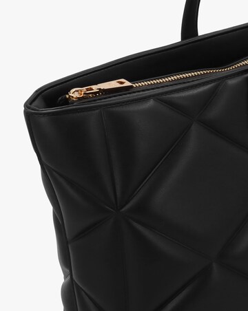 Love Moschino Heart Logo Quilted Pillow Black Shopper Bag