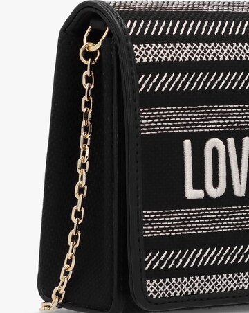 Love Moschino Flower Black Shoulder Bag