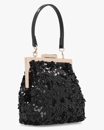 Love Moschino Black Sequin Frame Evening Bag