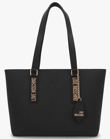 Love Moschino Subtle Black Leather Shopper